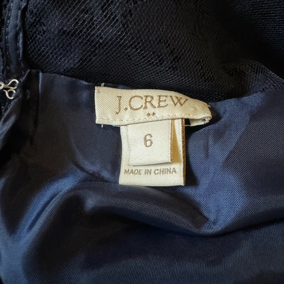 J Crew Factory Sleeveless Navy Lace Dress Size 6 - Picture 7 of 7